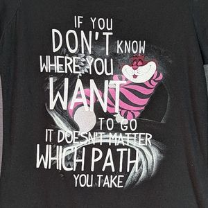 Cheshire Cat TShirt Destressed If You Don't Know Where... Boho